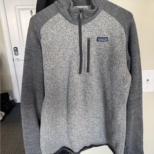 Patagonia Two-Tone Gray Quarter Zip Men's Sweater